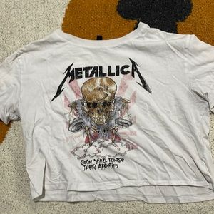Metallica t shirt cropped size xs